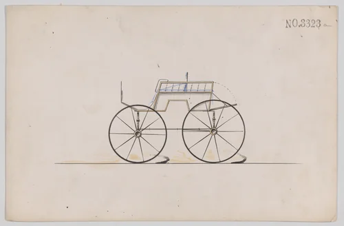 Game Wagon # 3323a by Brewster & Co., drawing, 1877