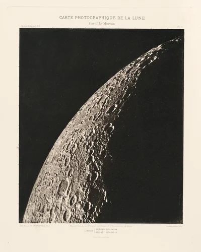 Carte photographique de la lune, planche VI (Photographic Chart of the Moon, plate VI) by Charles Le Morvan, photograph, 1901