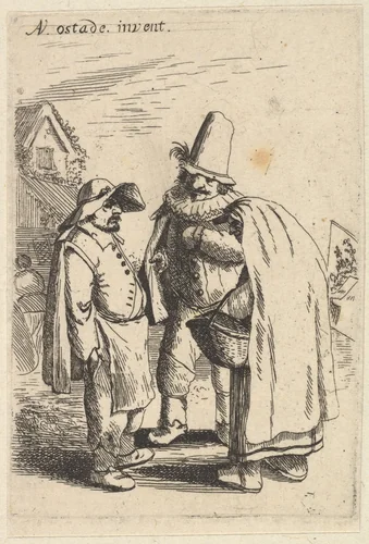 Grotesque Figures by Adriaen van Ostade, print, 1610-1685