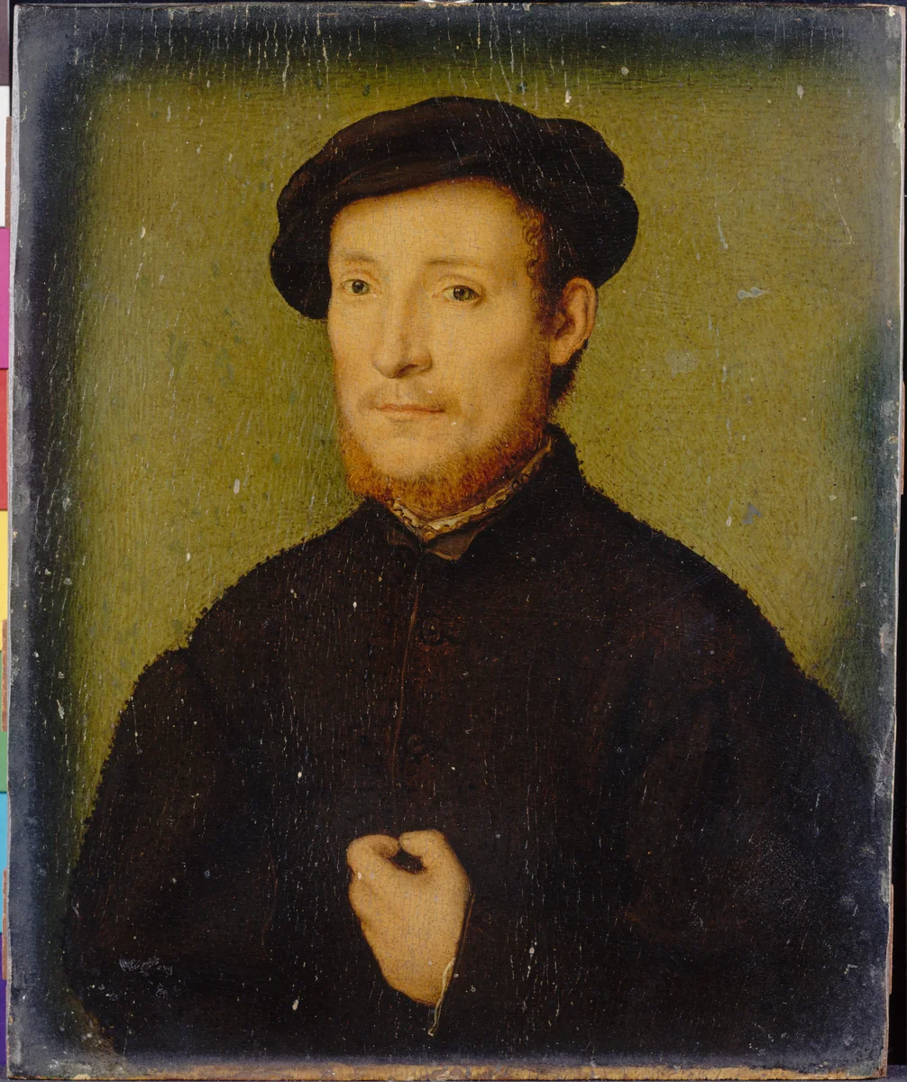 Portrait of a Man with His Hand on His Chest by Corneille de Lyon, painting, 1542-1548