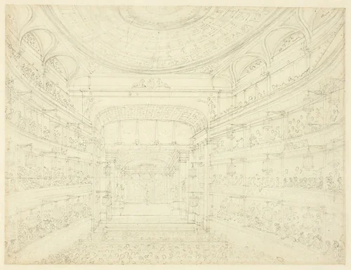 Study for New Covent Garden Theater, from Microcosm of London by Augustus Charles Pugin
Thomas Rowlandson, drawing, 1807-1810