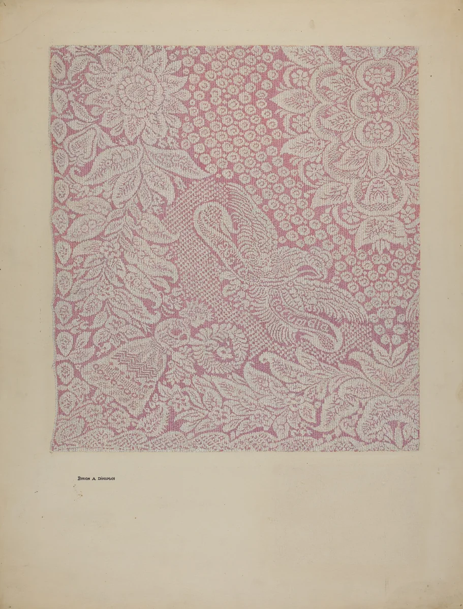 Woven Textile by Byron Dingman, index of american design, 1935-1942
