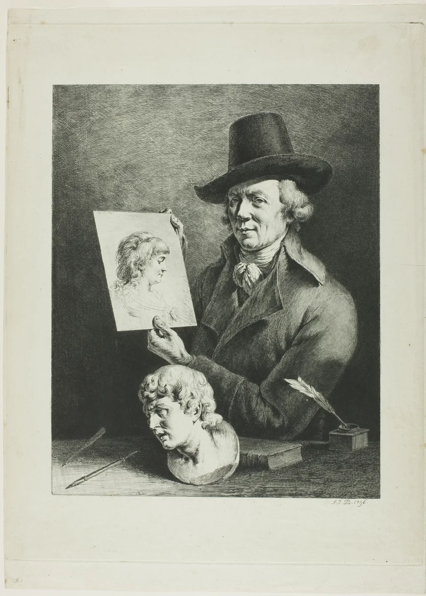 Self-Portrait by Jean Jacques de Boissieu, print, 1796