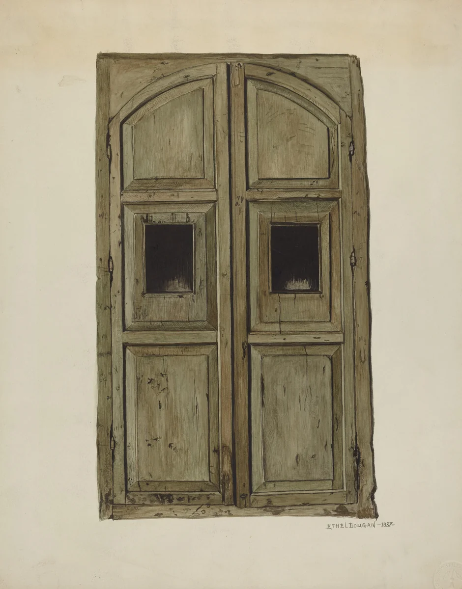 Doors to Confessional by Ethel Dougan, index of american design, 1937