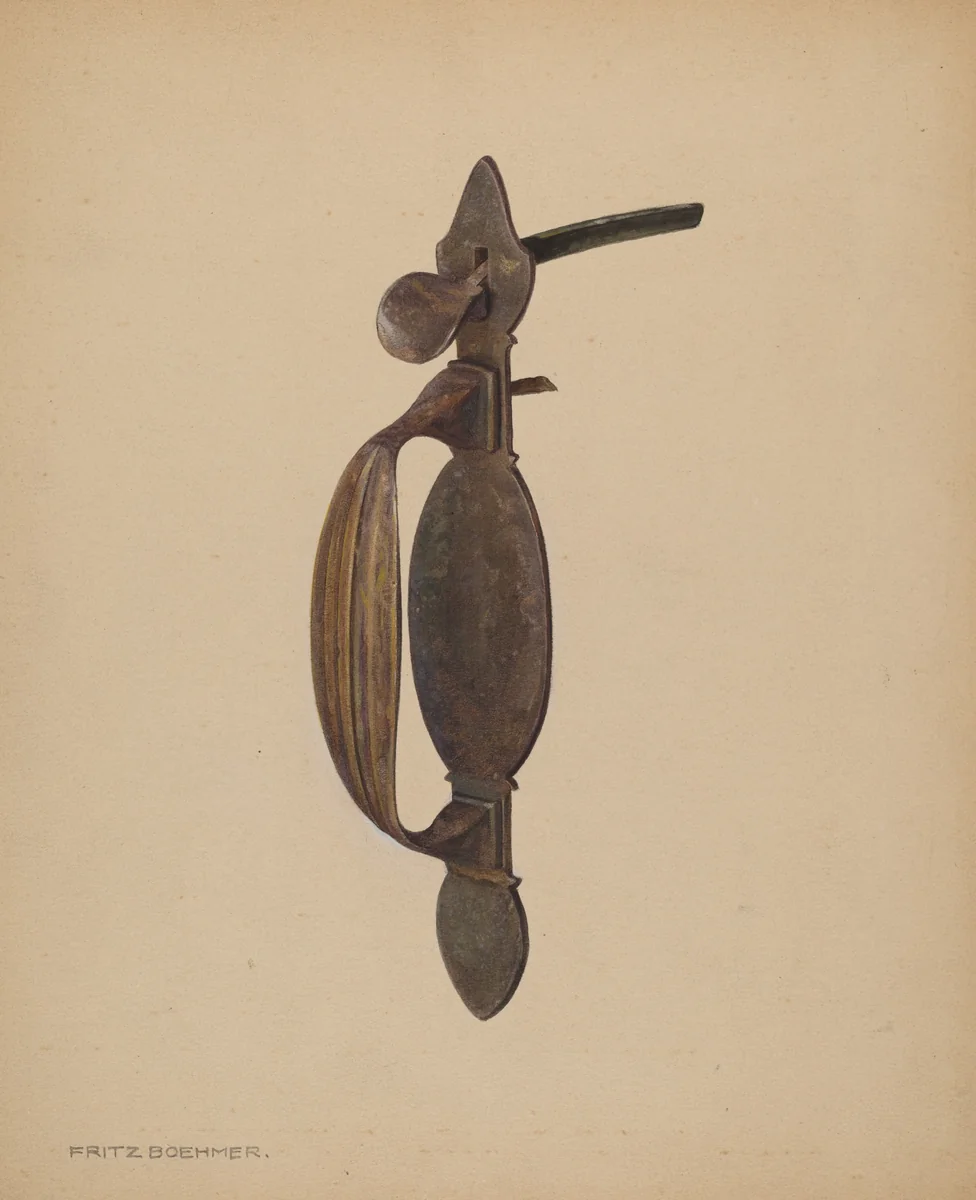 Latch by Fritz Boehmer, index of american design, 1939