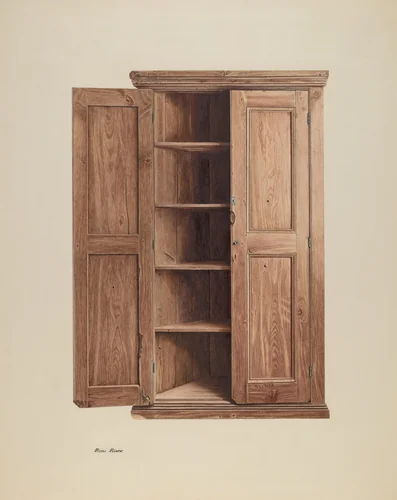 Triangular Corner Safe by Rosa Rivero, index of american design, 1941