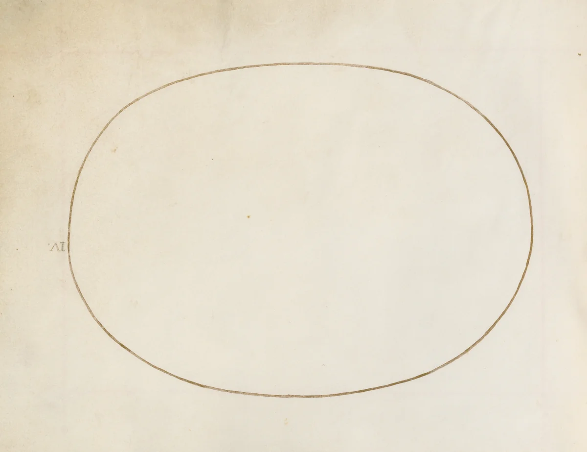 Plate 4: Empty Oval by Joris Hoefnagel, drawing, 1570-1599