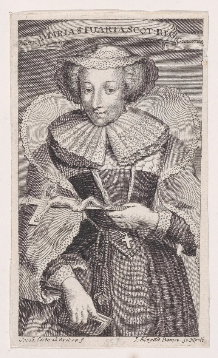Mary, Queen of Scots by Johann Alexander Böner, print, 1655-1725