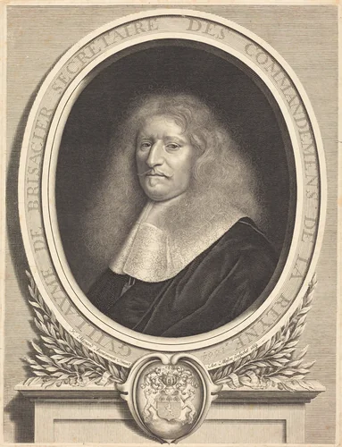 Guillaume de Brisacier by Antoine Masson; Nicolas Mignard, print, 1664