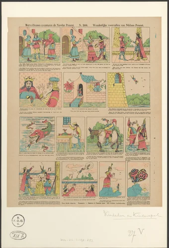 Wonderlijke avonturen van Niklaas Poucet by anonymous, print, 1833-1911