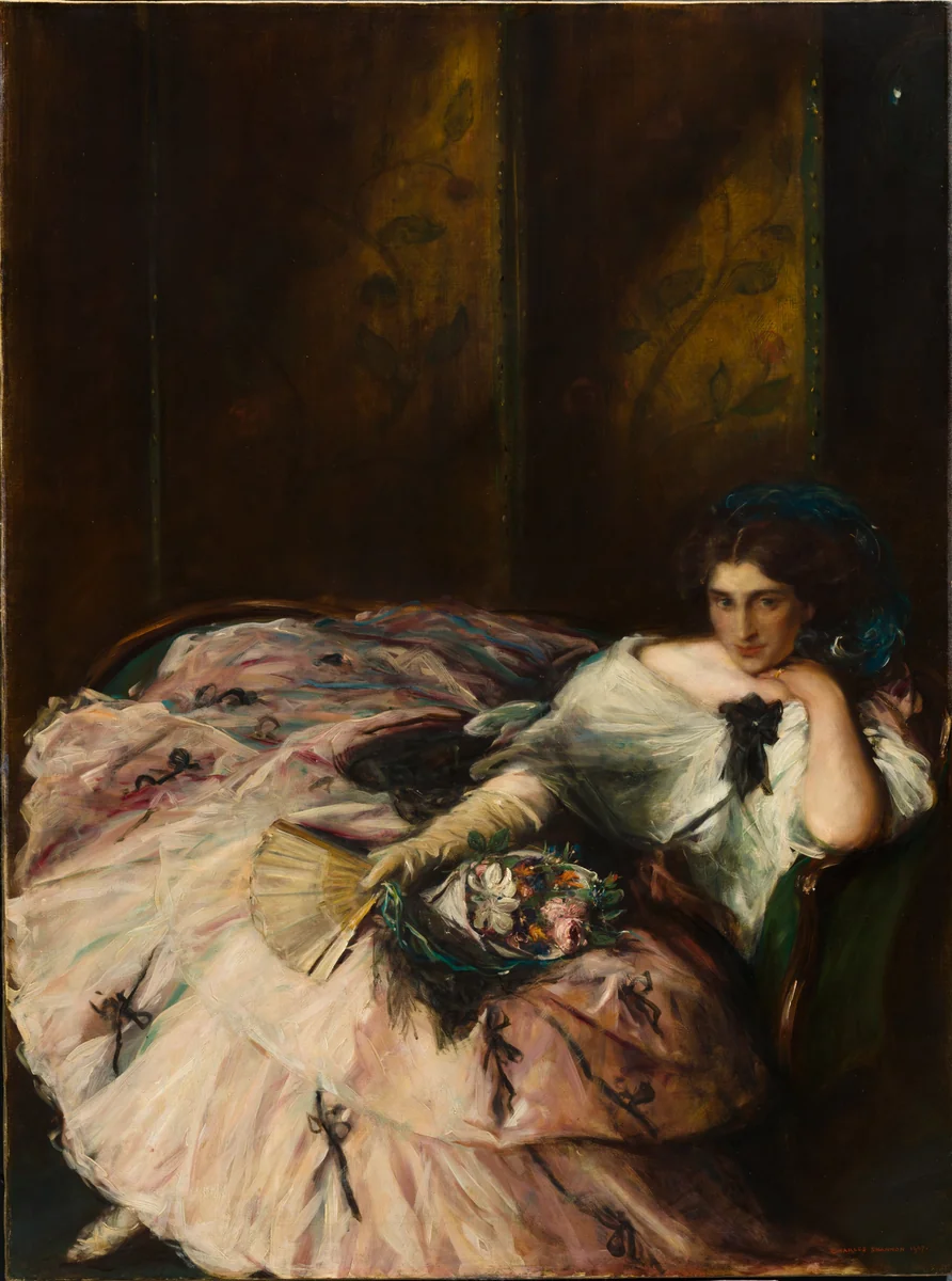 Souvenir of an "International Ball" (Portrait of Miss Kathleen Bruce) by Charles Hasslewood Shannon, painting, 1907