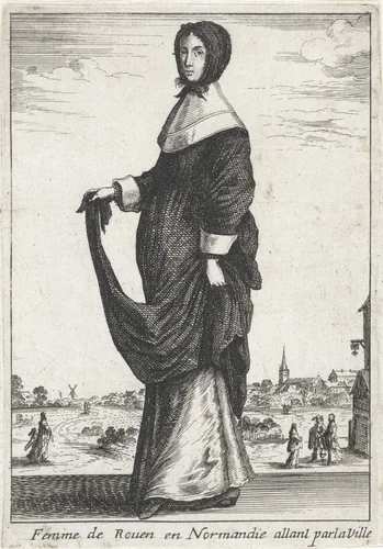Femme de Rouen en Normandie allant par la Ville by anonymous, print, 1662