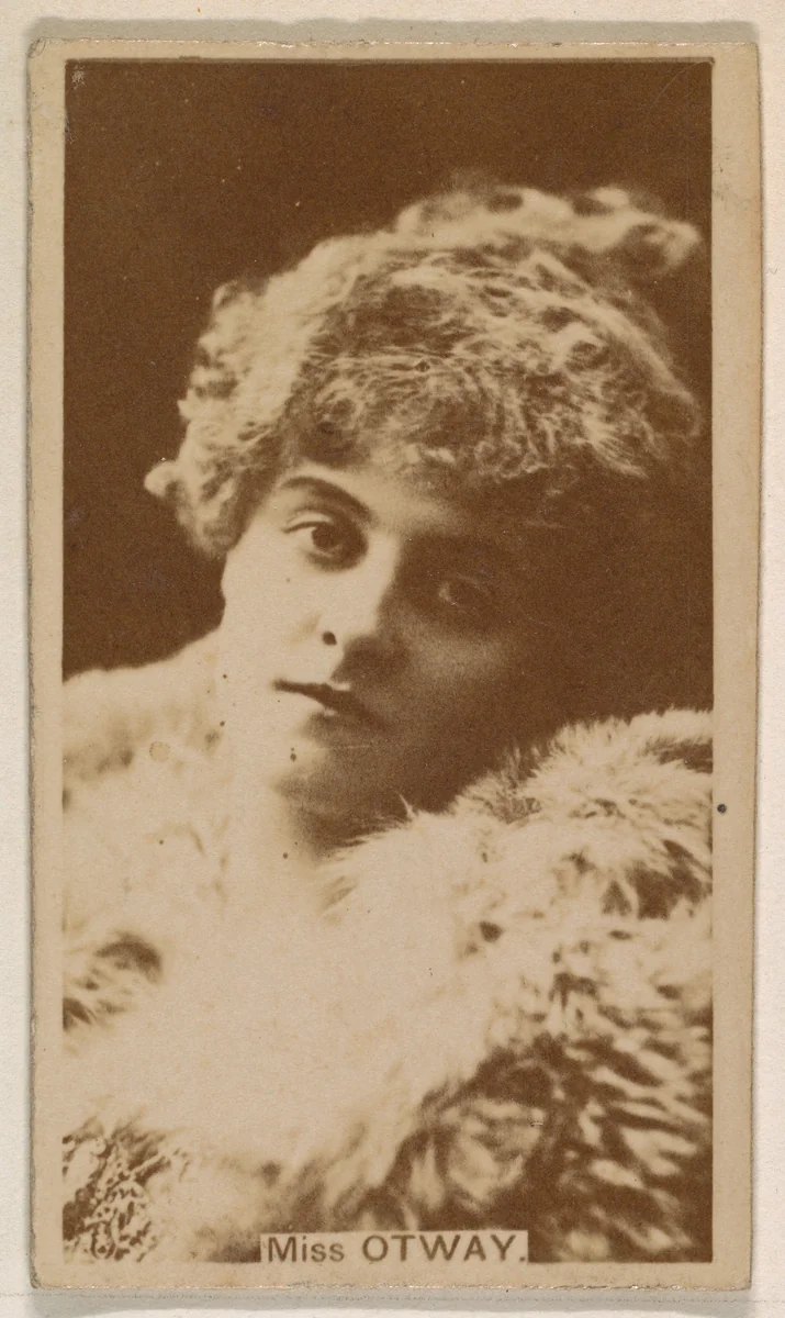 Miss Otway, from the Actresses series (N245) issued by Kinney Brothers to promote Sweet Caporal Cigarettes by Kinney Brothers Tobacco Company, photograph, 1890