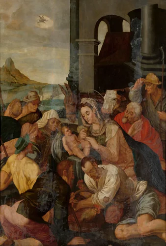 Adoration of the Shepherds by anonymous, painting, 1550-1599