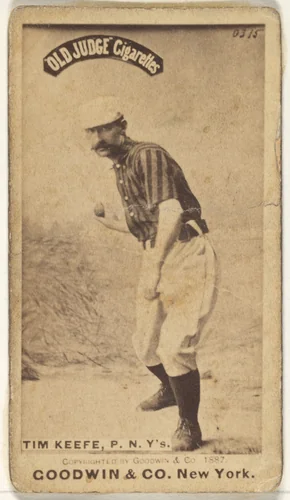 Timothy John "Tim" Keefe, Pitcher, New York, from the Old Judge series (N172) for Old Judge Cigarettes by Goodwin & Company, photograph, 1887