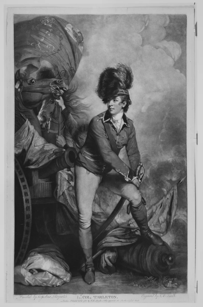 Lieutenant-Colonel Banastre Tarleton by John Raphael Smith, print, 1782
