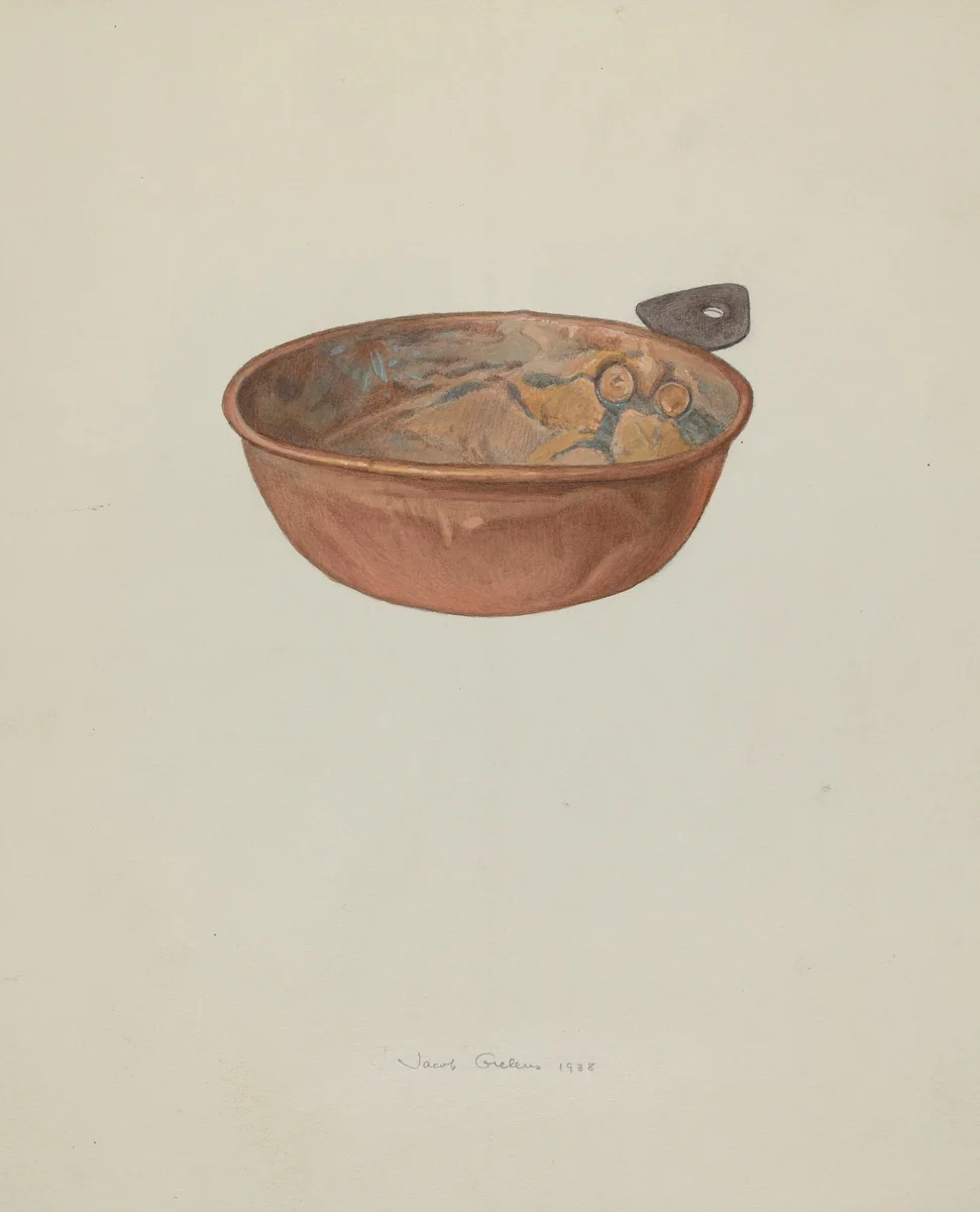 Child's Porringer by Jacob Gielens, index of american design, 1938