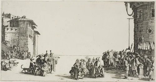 The Slave Market by Jacques Callot, print, 1612-1635