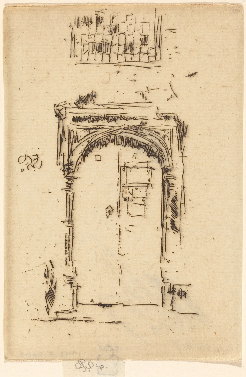 Church Doorway, Edgemere by James McNeill Whistler, print, 1834-1903