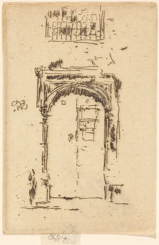 Church Doorway, Edgemere by James McNeill Whistler, print, 1834-1903