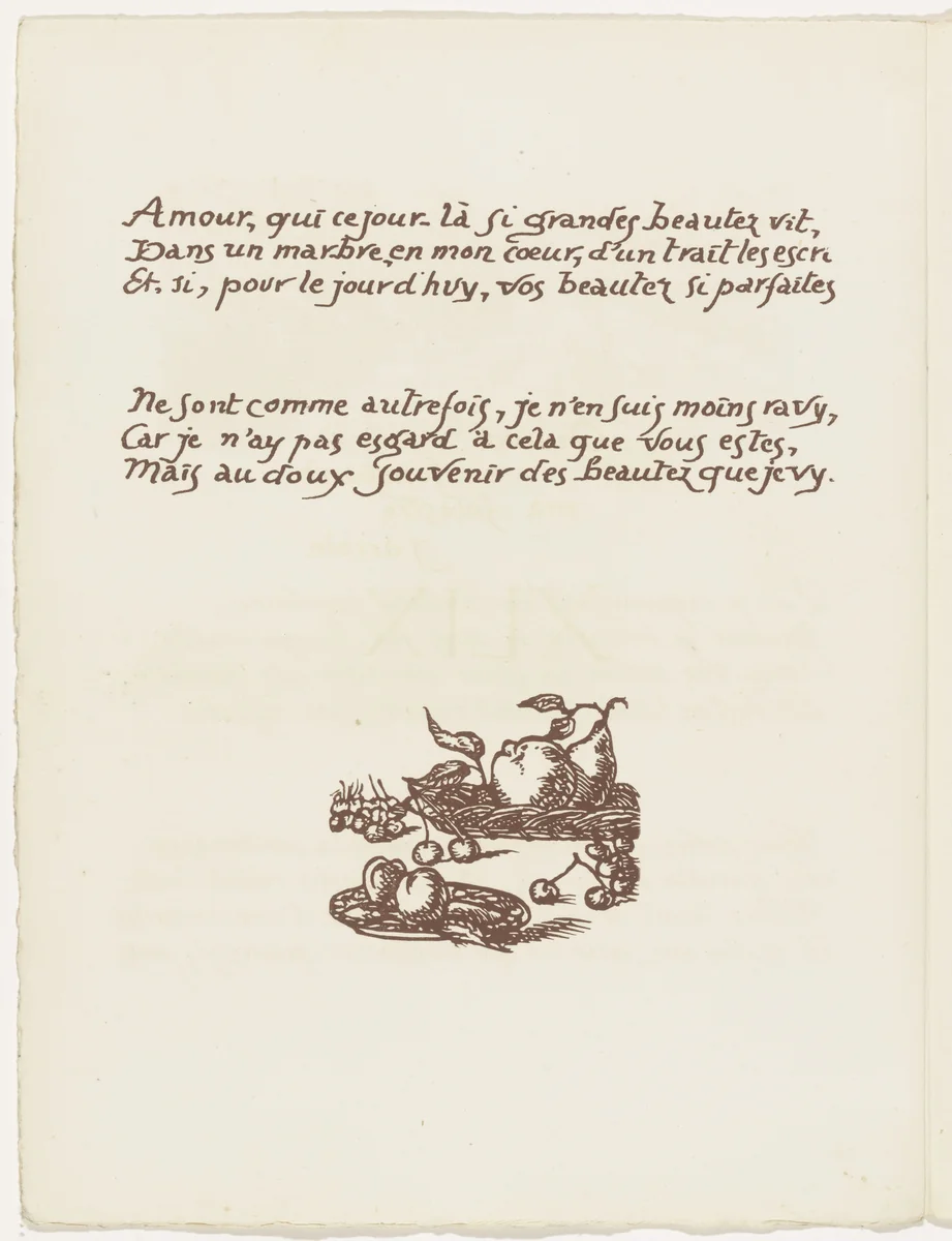 Tailpiece (folio 120 verso) from Les Amours (The Loves) by Émile Bernard, illustrated book, 1915