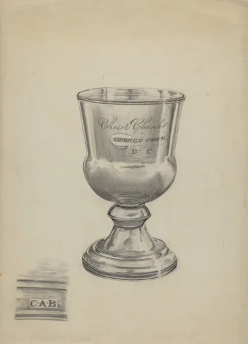 Silver Communion Cup by Ella Sterling, index of american design, 1935-1942