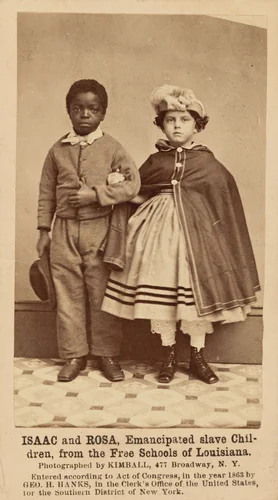 Isaac and Rosa, Emancipated Slave Children, from the Free Schools of Louisiana by Myron H. Kimball, photograph, 1863-1864