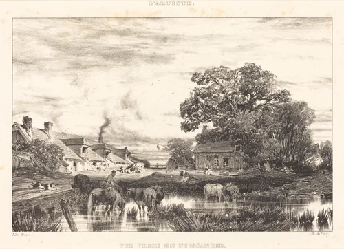 View in Normandy (Vue prise en Normandie) by Jules Dupré, print, 1835