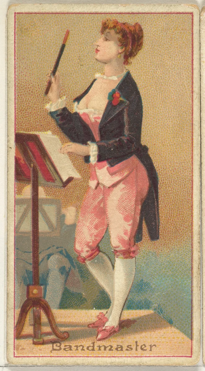 Bandmaster, from the Occupations of Women series (N502) for Frishmuth's Tobacco Company by Frishmuth's Tobacco Company, print, 1889