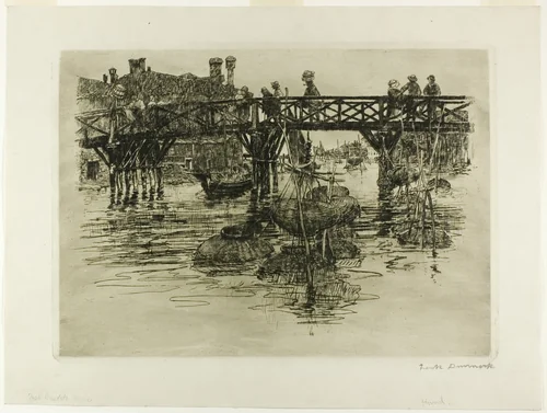Fishing Quarter, Venice by Frank Duveneck, print, 1883