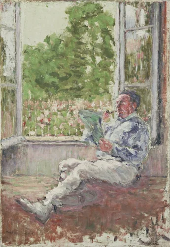 Man Seated by a Window by Marcel Duchamp, painting, 1907
