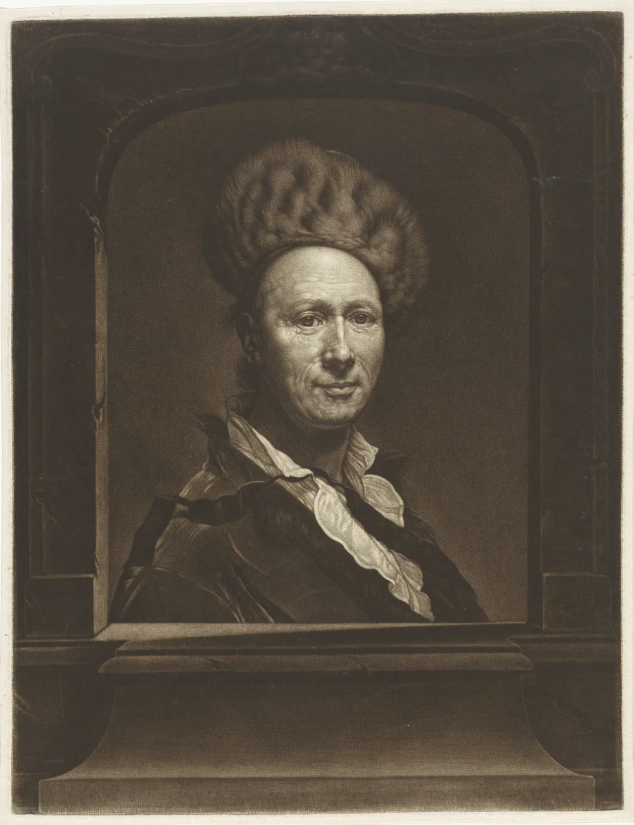 Portret van Conrad Friedrich Hurlebusch by Pieter Anthony Wakkerdak, print, 1740-1774