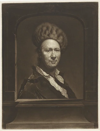 Portret van Conrad Friedrich Hurlebusch by Pieter Anthony Wakkerdak, print, 1740-1774