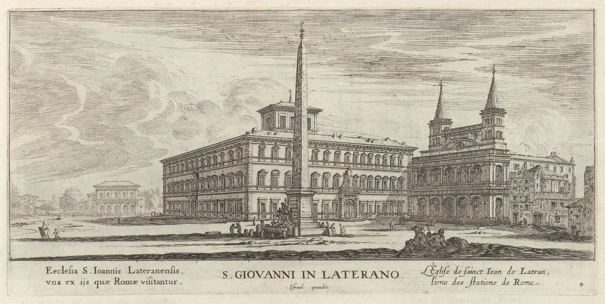 S. Giovanni in Laterano by Israël Silvestre, print, 1640-1660