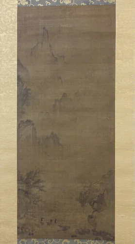 Rainy Landscape with Travelers by Unidentified Artist, painting, 1400-1499