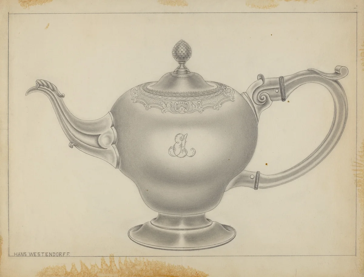 Silver Teapot by Hans Westendorff, index of american design, 1936