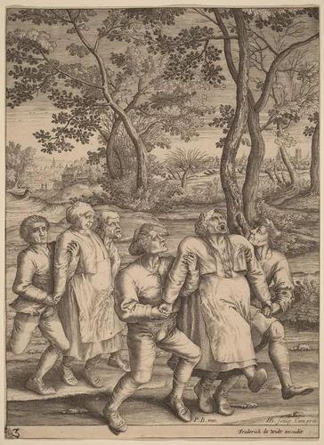 Epileptics Walking to the Right by Hendrik Hondius
Pieter Bruegel the Elder
Frederik de Wit, print, 1642