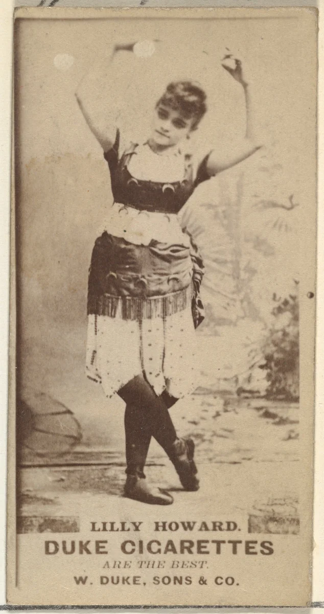 Lilly Howard, from the Actors and Actresses series (N145-7) issued by Duke Sons & Co. to promote Duke Cigarettes by W. Duke, Sons & Co., photograph, 1880-1889