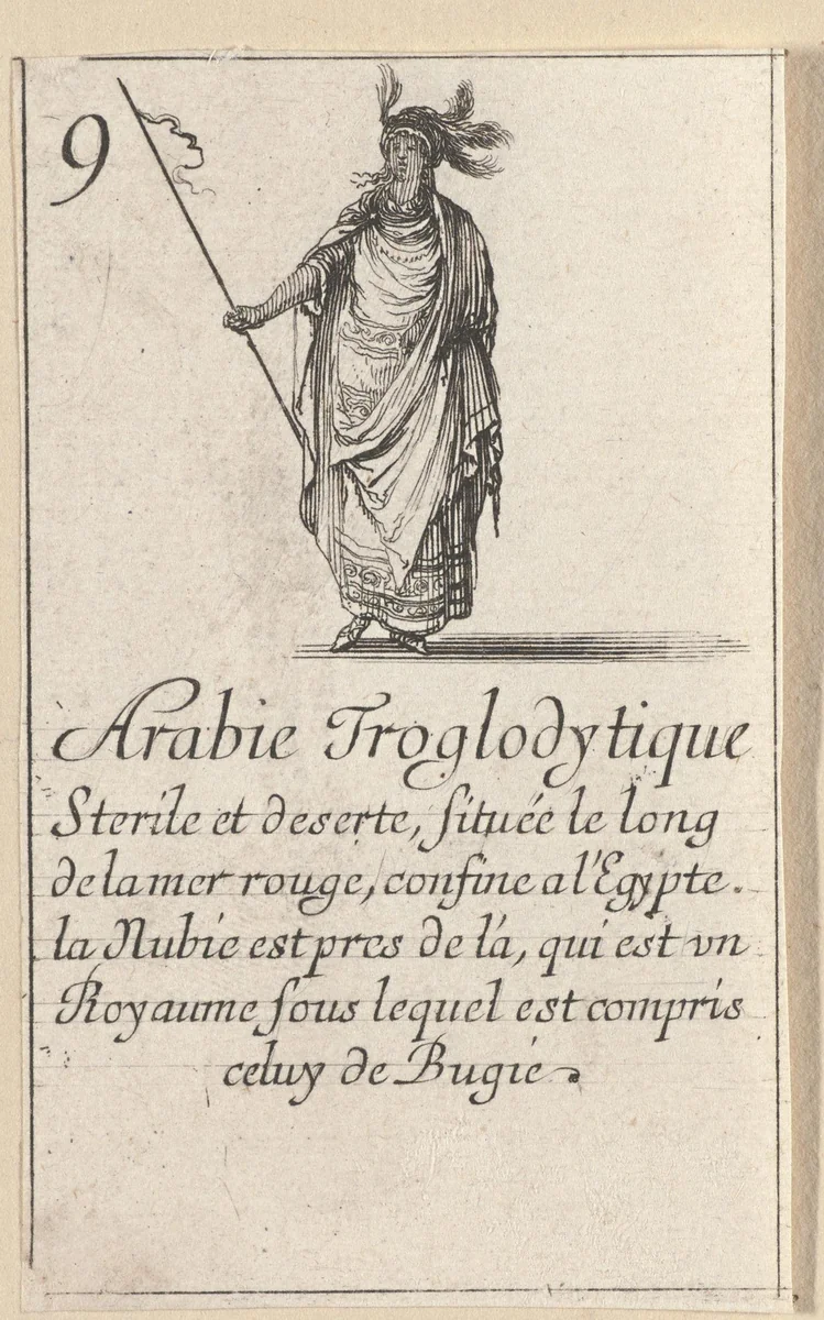 Vrouw uit Arabië by Stefano della Bella, print, 1620-1664