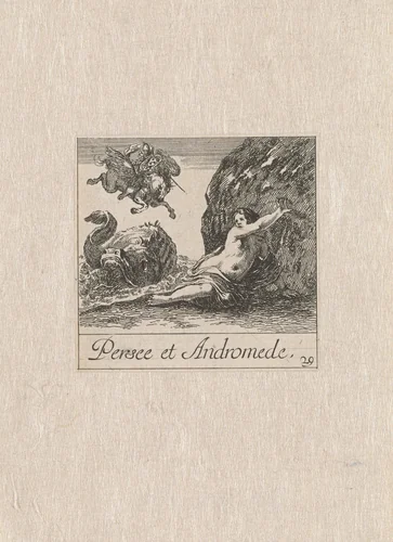 Perseus en Andromeda by anonymous, print, 1620-1664