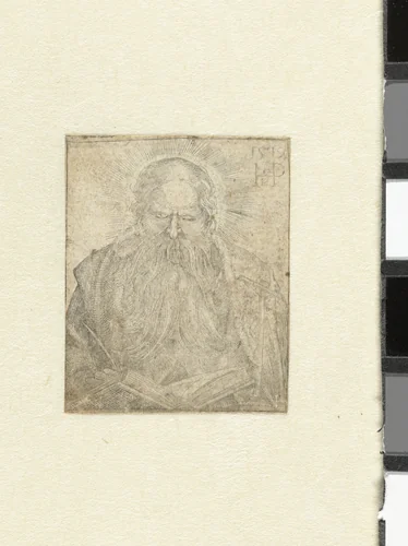 Heilige Hieronymus schrijvend in een boek by Unknown, print, 1519