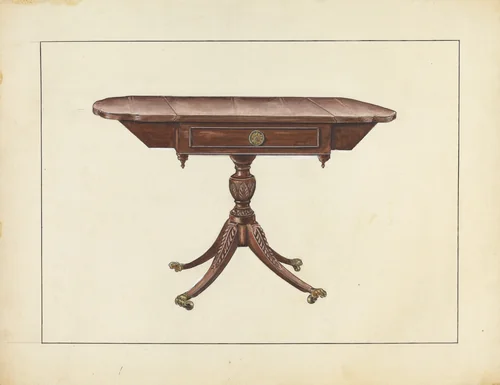 Table by John Garay, index of american design, 1953