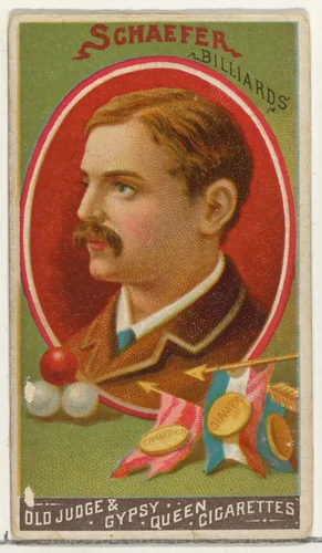 Jacob Schaefer, Jr., Billiards, from the Goodwin Champion series for Old Judge and Gypsy Queen Cigarettes by Goodwin & Company, print, 1888