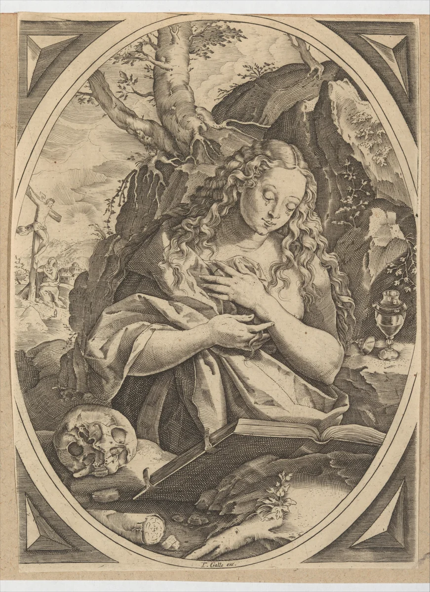 St. Mary Magdalen Penitent by anonymous, print, 1636