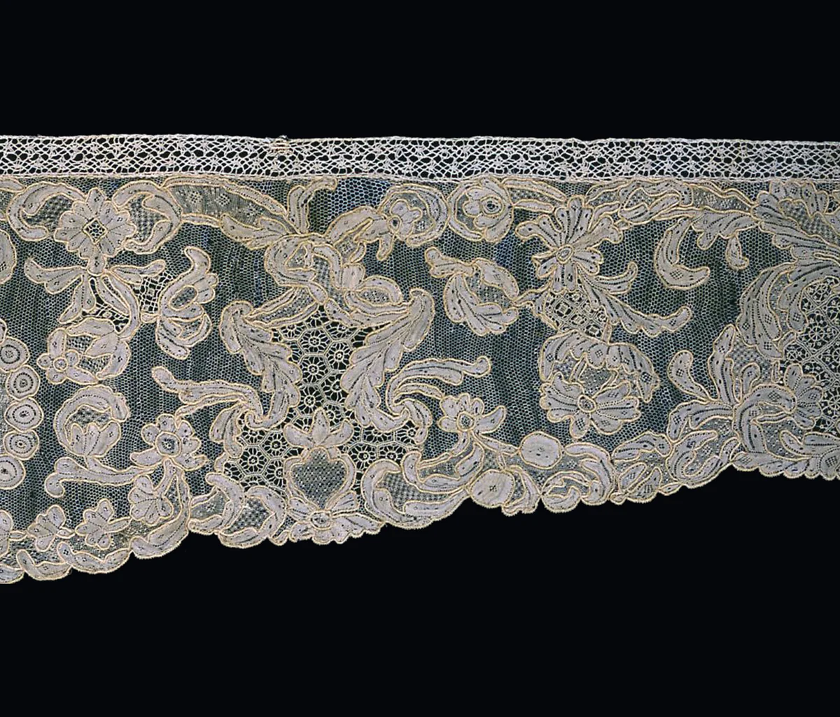 Sleeve Ruffle (Engageante) and Lappets (Joined) by France, other, 1740-1749