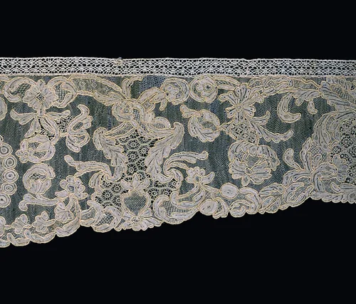 Sleeve Ruffle (Engageante) and Lappets (Joined) by France, other, 1740-1749