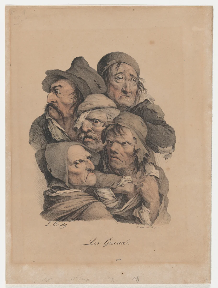 The Beggars by Louis-Léopold Boilly, print, 1823
