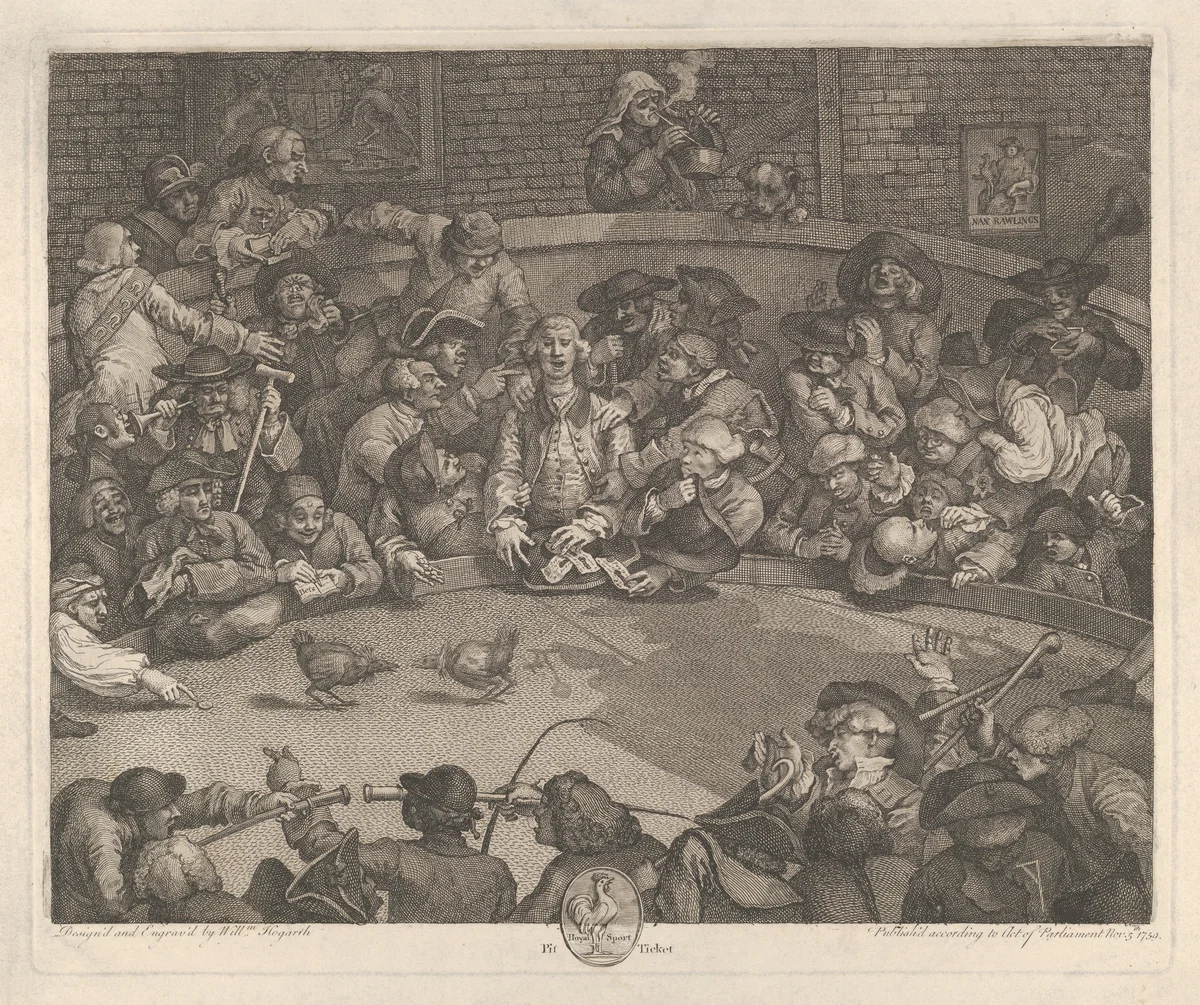 The Cockpit by William Hogarth, print, 1759