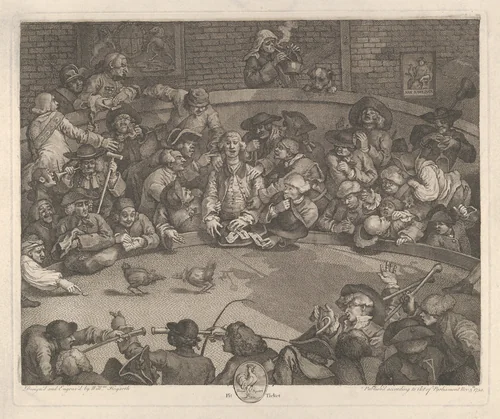 The Cockpit by William Hogarth, print, 1759