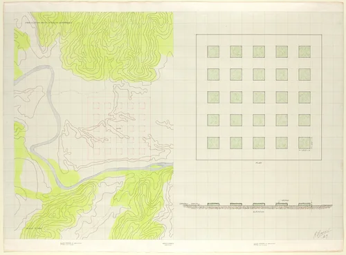 Drawing for Earth Project by Robert Morris, drawing, 1969